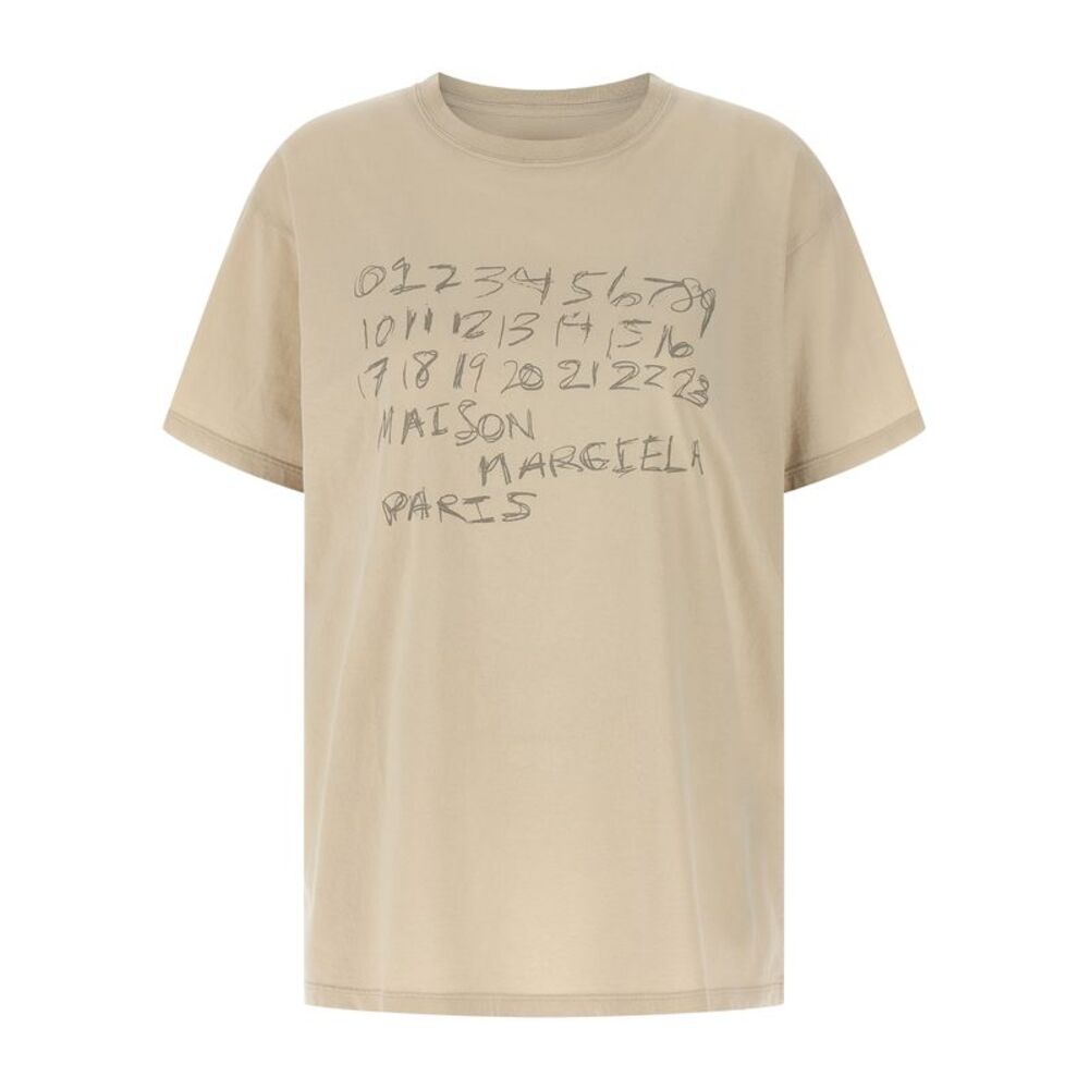 Maison Margiela Beige Cotton Women's T-Shirt